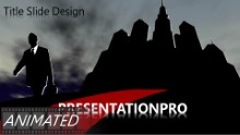 Animated Dark City 2 Widescreen PPT PowerPoint Animated Template Background